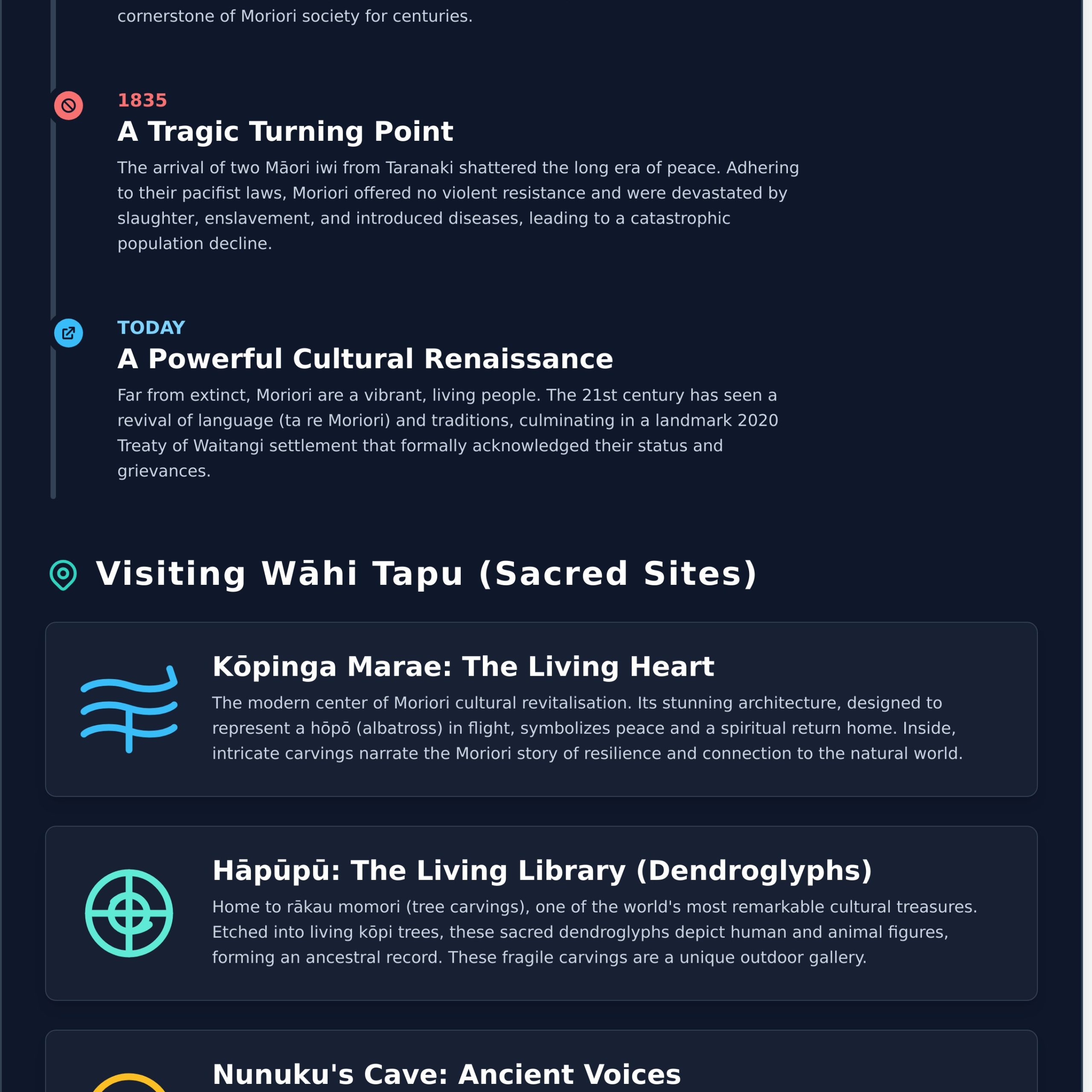 A Guide to a Moriori Culture Tour on the Chatham Islands - Infographic